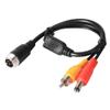 1pcs 0.4m 4Pin Aviation Head Female/Male to RCA Male DC Male Extension Cable Adapter Converter Suitable for CCTV Camera Security DVR IP Camera,Male A view 1