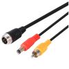 1pcs 0.4m 4Pin Aviation Head Female/Male to RCA Male DC Male Extension Cable Adapter Converter Suitable for CCTV Camera Security DVR IP Camera,Male A view 4