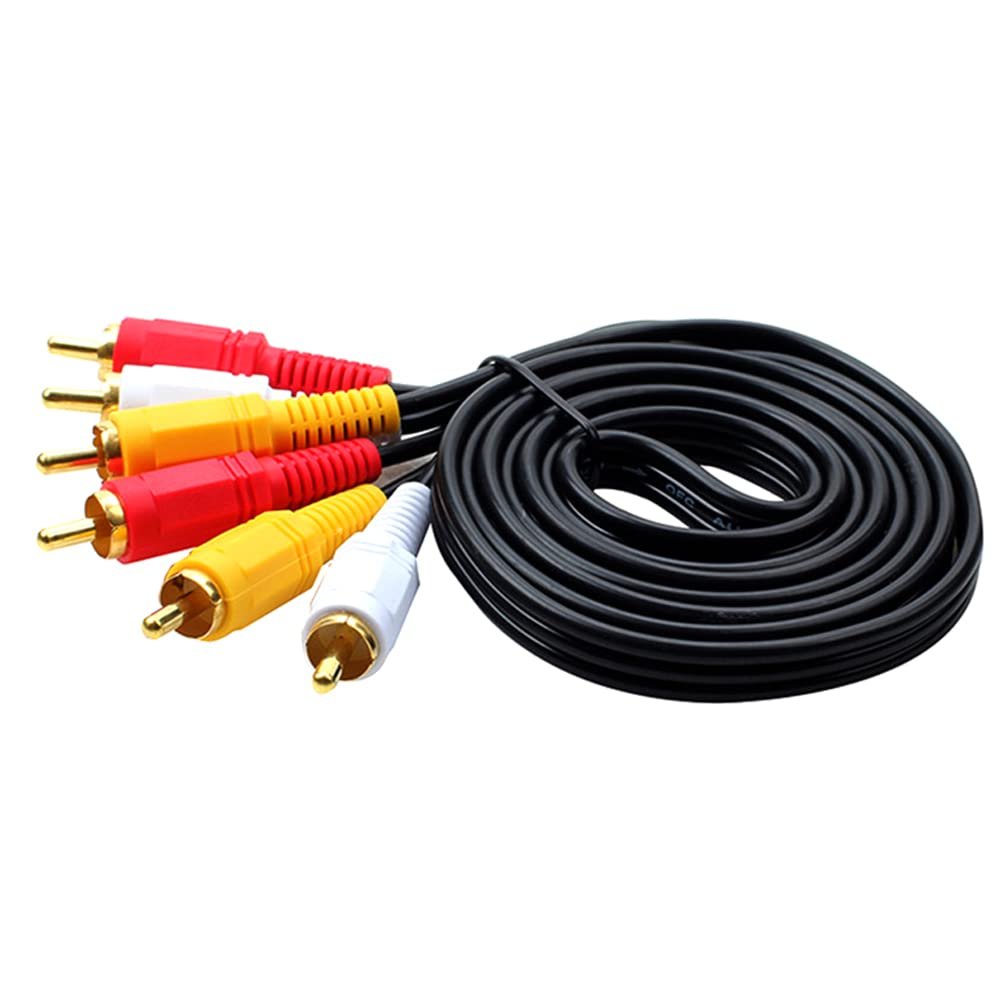 1pcs 1.5m/3m/5m/10m/15m/20m 3RCA Male to 3 RCA Male Composite Audio Video AV Cable Plug 3X RCA,3m