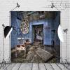 CORFOTO Fabric 5x3ft Haunted Hospital Halloween Backdrop Zombie Scene Setter Scary Creepy Hospital Spooky Nurse Doctor Photography Background for Kids Adults Horror Birthday Party Photo Booth Props view 2