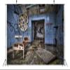 CORFOTO Fabric 5x3ft Haunted Hospital Halloween Backdrop Zombie Scene Setter Scary Creepy Hospital Spooky Nurse Doctor Photography Background for Kids Adults Horror Birthday Party Photo Booth Props view 3
