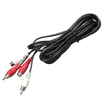 1pcs 1.8m AV Extension Cable RCA Stereo Audio Extension Cable 2RCA Male to 2RCA Female Audio Extension Cable Red/White Connector