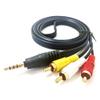 1pcs 3.5mm Jack to 3 RCA Male Audio Video AV Cable AUX Stereo Cord 3RCA Converter Wire Suitable for Speaker TV Box CD DVD Player,5m view 1