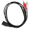 1pcs 1.5m/5ft USB A Female Socket to 2RCA Male Plug Audio Video Extension Cable Audio Adapter Audio view 4