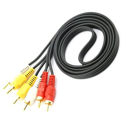 1pcs 1.5M 3M 5M 10M 15M 20M 3RCA Male to 3 RCA Male Composite Audio Video AV Cable Plug,1.5m