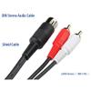 1pcs 1m 5 Pin DIN to 2 RCA Male Adapter Cable Audio Video AV Cables,2RCA to DIN view 3