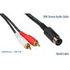 1pcs 1m 5 Pin DIN to 2 RCA Male Adapter Cable Audio Video AV Cables,2RCA to DIN view 4
