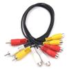 1pcs 3 RCA Male to 6 RCA Female Plug Splitter 3RCA Adapter Cable Audio TV DVD Video Adapter AV Cable RCA Split Cable Male to 2 Female view 2