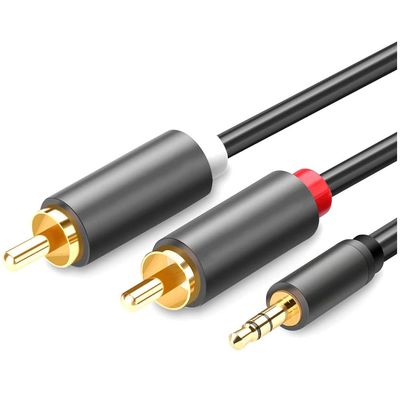 1pcs RCA Cable HiFi Stereo 2RCA to 3.5mm Audio Cable AUX RCA Jack 3.5 Y Splitter Suitable for Amplifiers Audio Home Theater Cable RCA,PVC Shell,1m