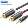 1pcs RCA Cable HiFi Stereo 2RCA to 3.5mm Audio Cable AUX RCA Jack 3.5 Y Splitter Suitable for Amplifiers Audio Home Theater Cable RCA,PVC Shell,1m view 2
