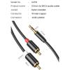 1pcs RCA Cable HiFi Stereo 2RCA to 3.5mm Audio Cable AUX RCA Jack 3.5 Y Splitter Suitable for Amplifiers Audio Home Theater Cable RCA,PVC Shell,1m view 3