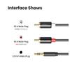 1pcs RCA Cable HiFi Stereo 2RCA to 3.5mm Audio Cable AUX RCA Jack 3.5 Y Splitter Suitable for Amplifiers Audio Home Theater Cable RCA,PVC Shell,1m view 4
