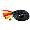 1pcs 1.5m/3m/5m/10m/15m/20m 3RCA Male to 3 RCA Male Composite Audio Video AV Cable Plug 3X RCA,5m view 1