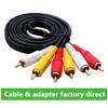 1pcs 1.5m/3m/5m/10m/15m/20m 3RCA Male to 3 RCA Male Composite Audio Video AV Cable Plug 3X RCA,5m view 2