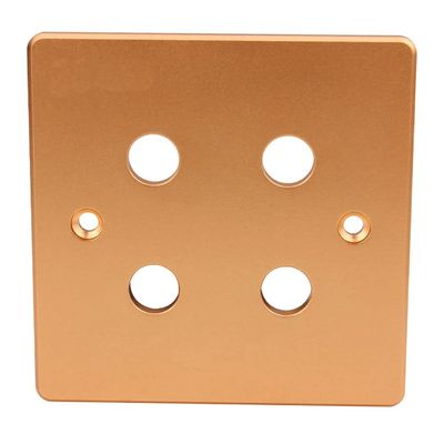 ezqnirk 1pcs Audio Terminal Panel 5.1System 86Type Banana Female Wall Plug HiFi Y Socket Acoustic Terminals Speaker Binding Post Faceplate,Gold 4 Holes