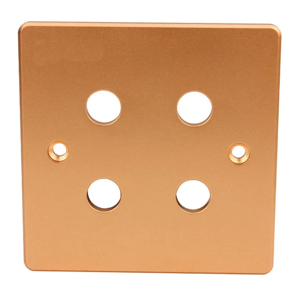ezqnirk 1pcs Audio Terminal Panel 5.1System 86Type Banana Female Wall Plug HiFi Y Socket Acoustic Terminals Speaker Binding Post Faceplate,Gold 4 Holes