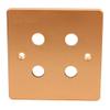 ezqnirk 1pcs Audio Terminal Panel 5.1System 86Type Banana Female Wall Plug HiFi Y Socket Acoustic Terminals Speaker Binding Post Faceplate,Gold 4 Holes view 1