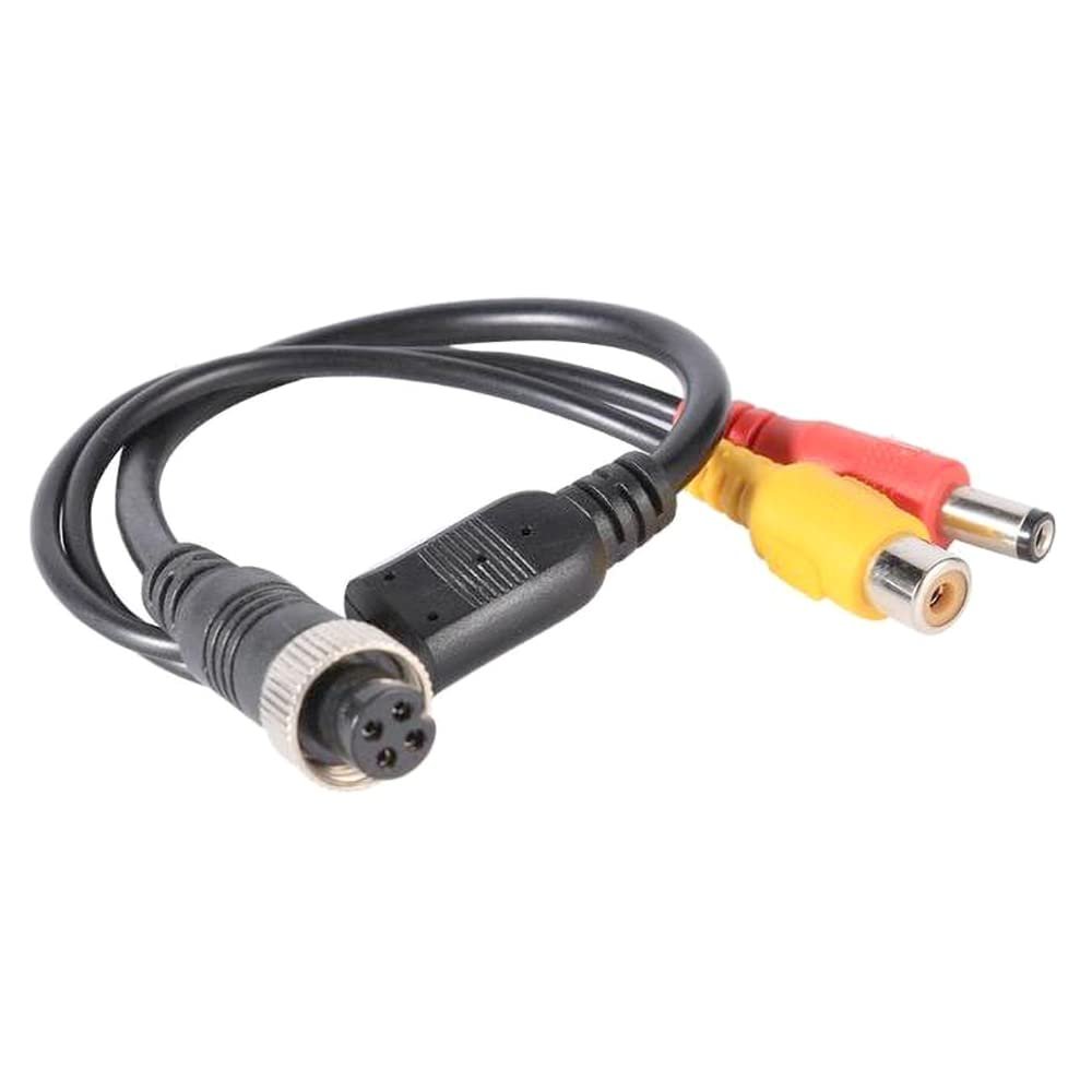 ezqnirk 1pcs 0.4m 4.5mm M12 4Pin Aviation Head to RCA Female DC Male Extension Cable Adapter Suitable for CCTV Camera Security DVR,B