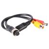 ezqnirk 1pcs 0.4m 4.5mm M12 4Pin Aviation Head to RCA Female DC Male Extension Cable Adapter Suitable for CCTV Camera Security DVR,B view 2