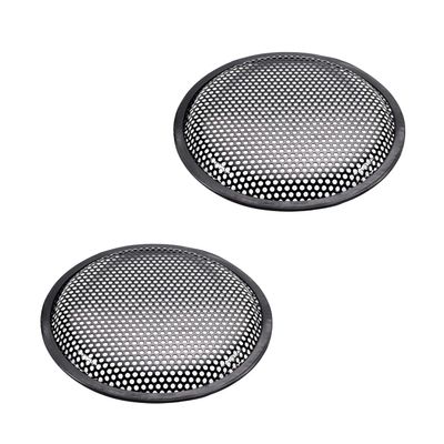 Heyiarbeit 2Pcs 8" Speaker Grill Cover Round Metal Mesh Speaker Grills Guard Protector Mesh Speaker Decorative Circle Black 2Pcs