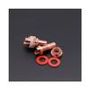 ezqnirk 2Pcs Copper CMC RCA Female Terminal Jack Socket AV Audio Video Connector,Rose Gold view 3