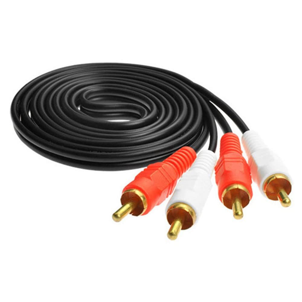 1pcs 2RCA Male to 2 RCA Male Cable Stereo Dual Audio Cable AV Cable Suitable for DVD TV CD Sound Amplifier,10m