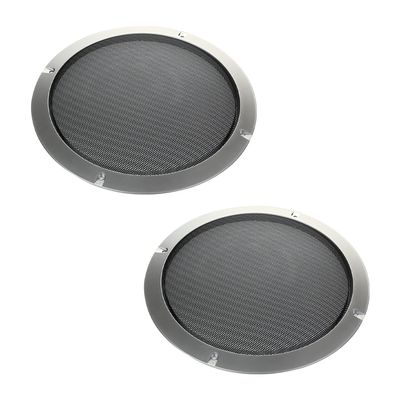 Heyiarbeit 2Pcs 8" Speaker Grill Cover Round Metal Mesh Speaker Grills Guard Protector Mesh Speaker Decorative Circle Silver with Screws