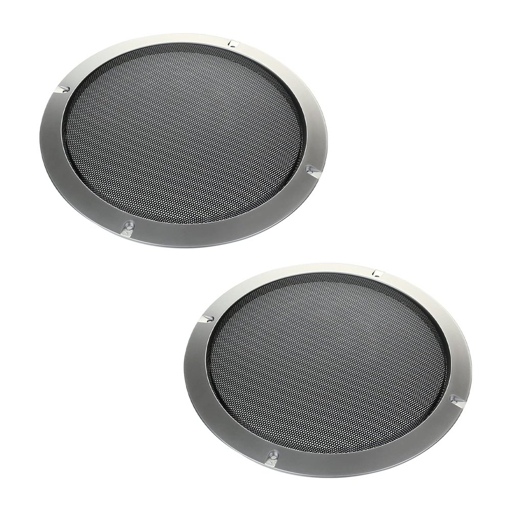 Heyiarbeit 2Pcs 8" Speaker Grill Cover Round Metal Mesh Speaker Grills Guard Protector Mesh Speaker Decorative Circle Silver with Screws