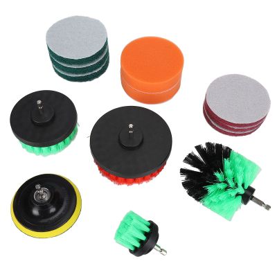 Sanding Sheets Electric Cleaning Brush Kit,Nylon Power Drill Brushes Attachment Scouring