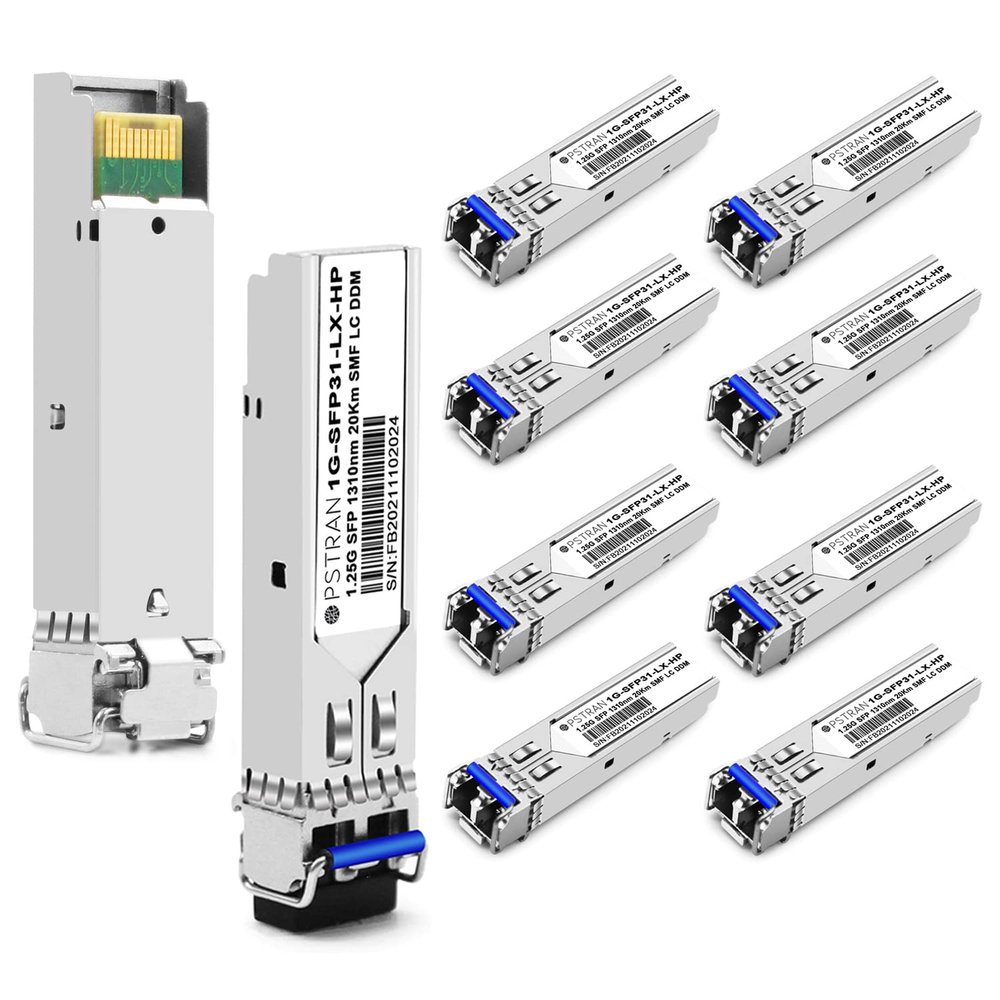 OPSTRAN 1000BASE-LX/LH SFP Optical Transceiver Module Compatible with HPE Aruba J4859D J4859DCM JL746A ProCurve J4859C J4859B J4859A 1310nm 20km DDM Duplex LC SMF 10 Pack