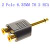 ezqnirk 1PCS Stereo RCA Splitter Connector 3.5mm Male to 2 RCA Female Audio Adapter Suitable for Computer Speaker Earphone Headpho,H view 2