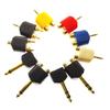 ezqnirk 1PCS Stereo RCA Splitter Connector 3.5mm Male to 2 RCA Female Audio Adapter Suitable for Computer Speaker Earphone Headpho,H view 3