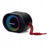 Aiwa BST-330RD Compact Bluetooth Speakers, Long Life, High Performance, Hyperbass Technology, 10 W Power, RGB Lighting, Card Reader, Waterproof Colour: Black and Red view 1