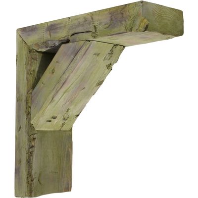 Ekena Millwork 3 1/2"W x 16"D x 18"H Vintage Farmhouse Bracket, Barnwood Decor Collection, Restoration Green