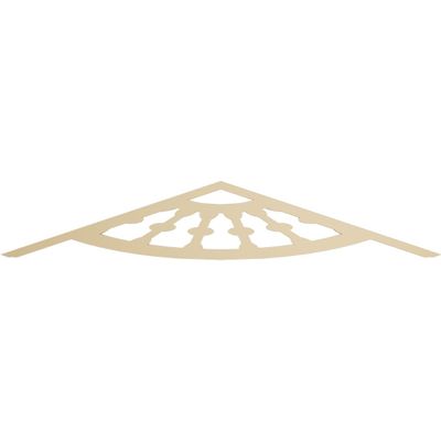Ekena Millwork GPP072X012X100CWW Classic Wagon Wheel Architectural Grade PVC Gable Pediments, 72"W x 12"H x 1"P (4/12) Pitch