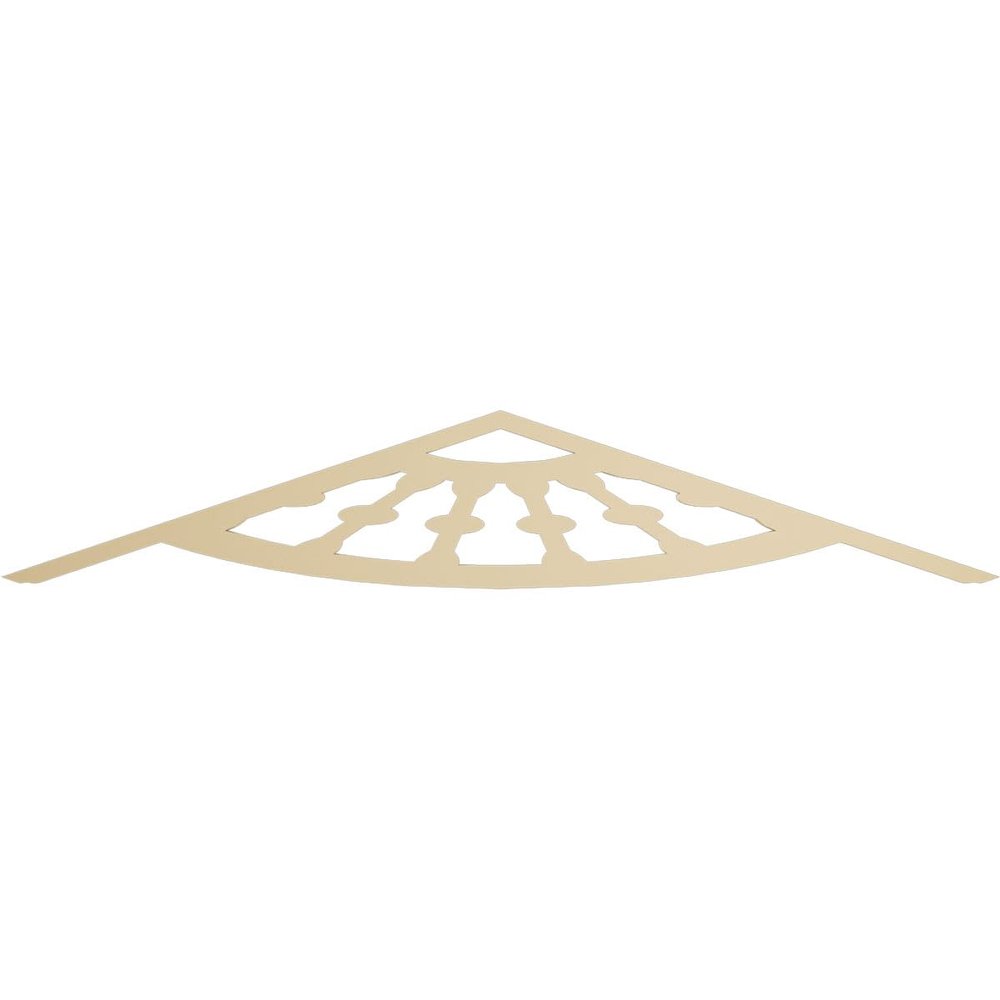 Ekena Millwork GPP072X012X100CWW Classic Wagon Wheel Architectural Grade PVC Gable Pediments, 72"W x 12"H x 1"P (4/12) Pitch