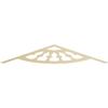 Ekena Millwork GPP072X012X100CWW Classic Wagon Wheel Architectural Grade PVC Gable Pediments, 72"W x 12"H x 1"P (4/12) Pitch view 1