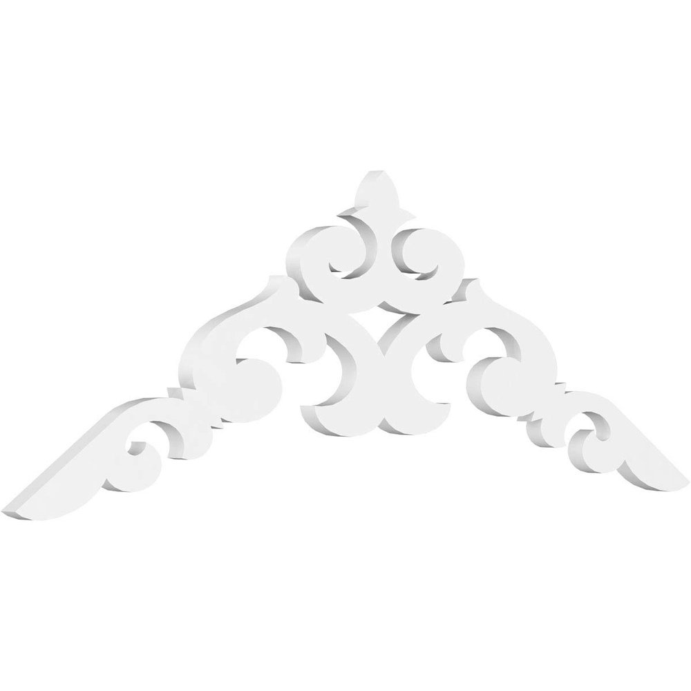 Ekena Millwork GPP060X010X100KEN Kendall Architectural Grade PVC Gable Pediments, 60"W x 10"H x 1"P (4/12) Pitch