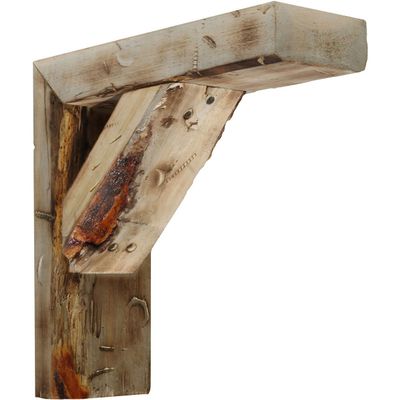 Ekena Millwork 3 1/2"W x 14"D x 14"H Vintage Farmhouse Bracket, Barnwood Decor Collection, Natural Barnwood