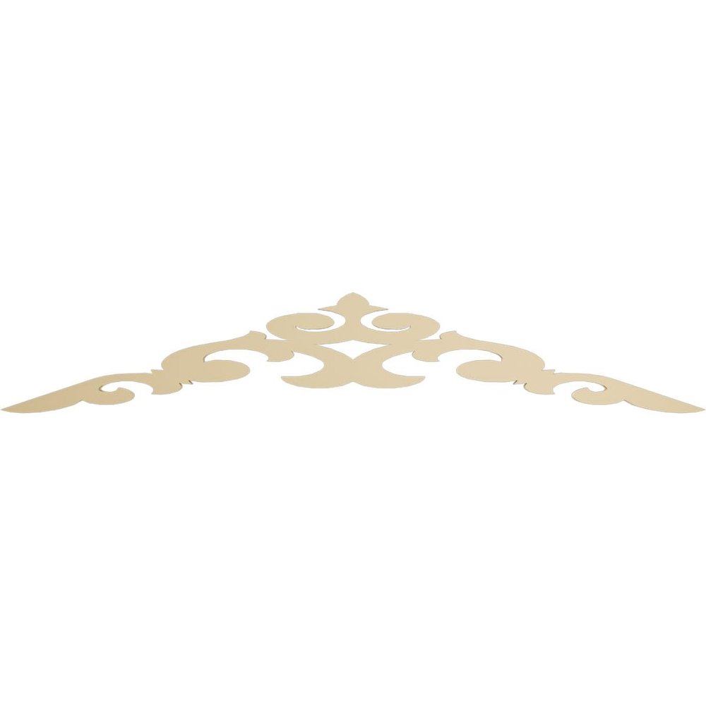 Ekena Millwork GPP072X012X100KEN Kendall Architectural Grade PVC Gable Pediments, 72"W x 12"H x 1"P (4/12) Pitch