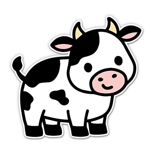 Cute Cow Farm Country Sticker - 3" Laptop Sticker - Waterproof Vinyl for Car, Phone, Water Bottle - Cow Decal