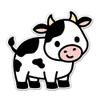 Cute Cow Farm Country Sticker - 3" Laptop Sticker - Waterproof Vinyl for Car, Phone, Water Bottle - Cow Decal view 1