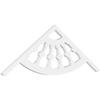 Ekena Millwork GPP048X008X100CWW Classic Wagon Wheel Architectural Grade PVC Gable Pediments, 48"W x 8"H x 1"P (4/12) Pitch view 1