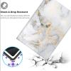 Compatible with iPad 9th/8th/7th Generation Case,Full Body Protection Case Cover with Wake/Sleep Function for iPad 10.2 inch 2021/2020/2019,White Golden Marble view 3