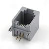 100pcs RJ11 Connector 4P RJ11 Cable Adapter Socket Plug 90 Degrees Plastic Pcb-6p4c Gray 4PIN Gold-Plated - (Cable Length: RJ11) view 1