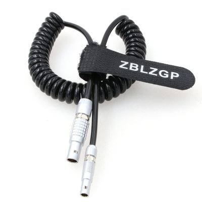 ZBLZGP Ambient Lockit Time Code Coiled Cable 0B 5 Pin to 00B 4 Pin for RED Epic Camera