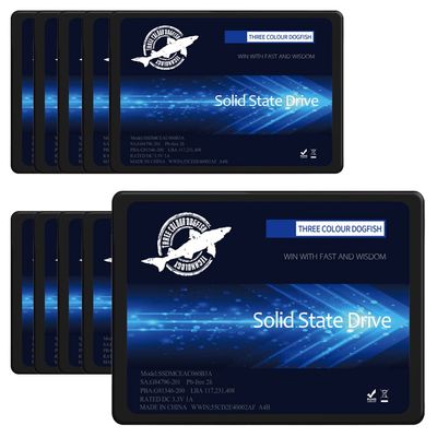 SSD 2.5 SATA III 64GB Dogfish High Performance Internal Solid State Drive for Desktop Laptop 10 Unit Package Pack [64GB(10 Packs),2.5-SATA3]