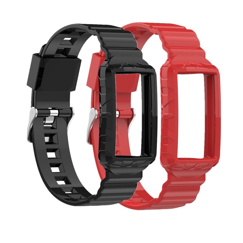 Huwokxix Watch Strap compatible with Fitbit Charge 5/Charge 4,Silicone Wristbands Bracelet for Charge 3 Activity Tracker Women Men