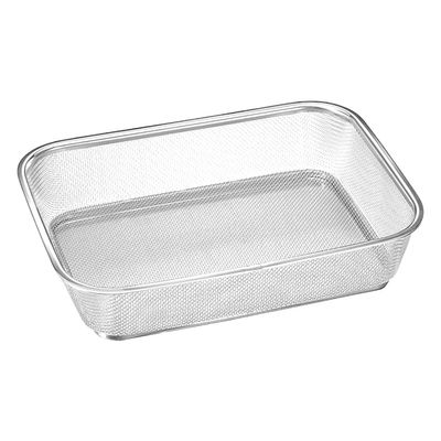 Vegetable Fruit Basket Stainless Steel Drain Basket for Washing Fruits Vegetables Multi-purpose Colander for Kitchen Use for Home Restaurant Easy to Store