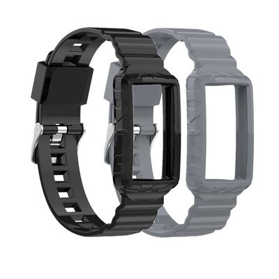 Huwokxix Watch Strap compatible with Fitbit Charge 5/Charge 4,Silicone Wristbands Bracelet for Charge 3 Activity Tracker Women Men